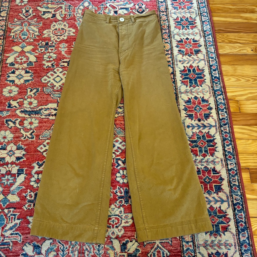 Jesse Kamm Wide Leg Pants in Tan - Picture 4 of 7